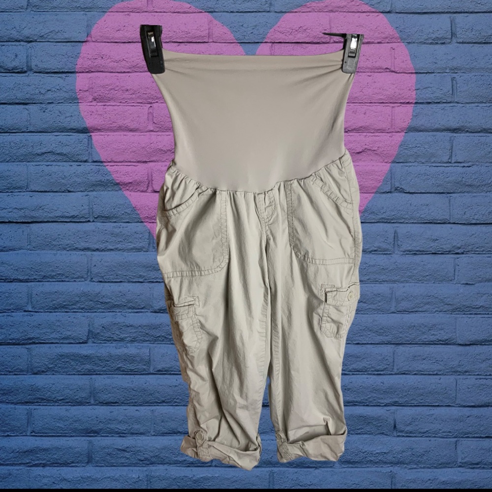 Motherhood Maternity Gray Cargo Pants
